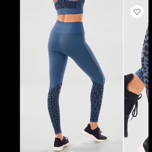 Fabletics high waisted seamless leopard leggings
